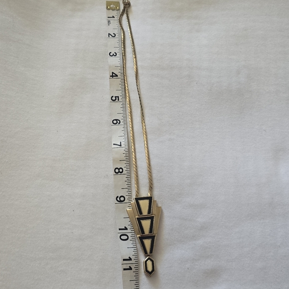 Dior Gold and Black Geometric Necklace - Picture 2 of 6